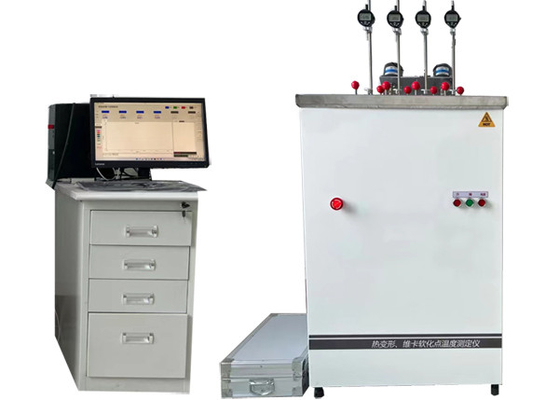 4.5KW Hdt Vicat δοκιμαστική μηχανή προσδιορισμός Vicat μαλακτοποίηση θερμοκρασία του πλαστικού