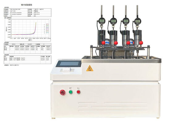 Διάλυμα HDT VICAT Testing Machine για τον προσδιορισμό της θερμοκρασίας παραμόρφωσης θερμότητας και του σημείου μαλάκυνσης θερμοπλαστικών υλικών